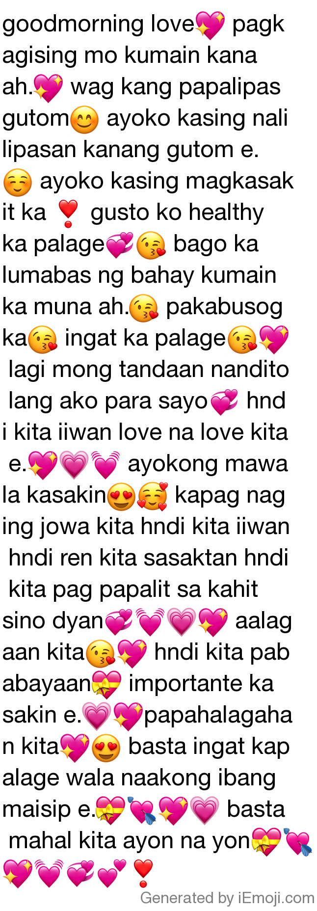 Good Morning Sweet Message Tagalog Para Sa Boyfriend - sa masikip
